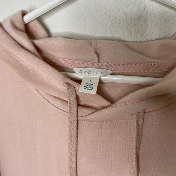 Caslon Blush Pink 3/4 Sleeve Sweatshirt Hoodie Womens size Medium - Picture 6 of 6